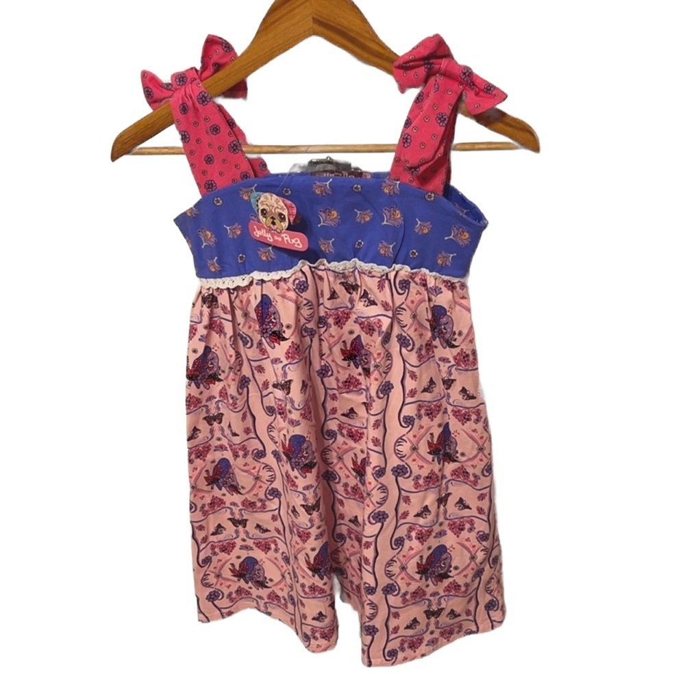 jelly the pug pink and blue butterfly NWT dress size 10
